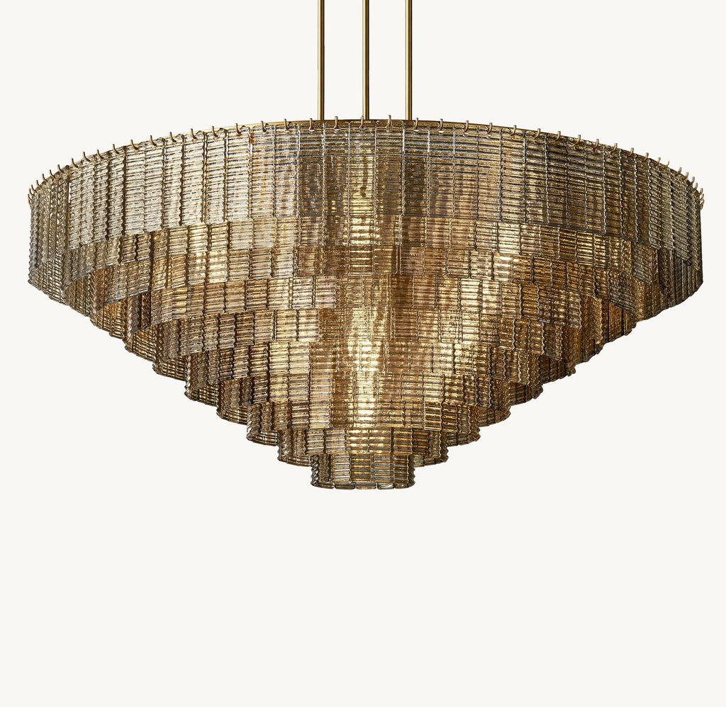 Heritage Sirene Smoke Glass Round Chandelier — view 1
