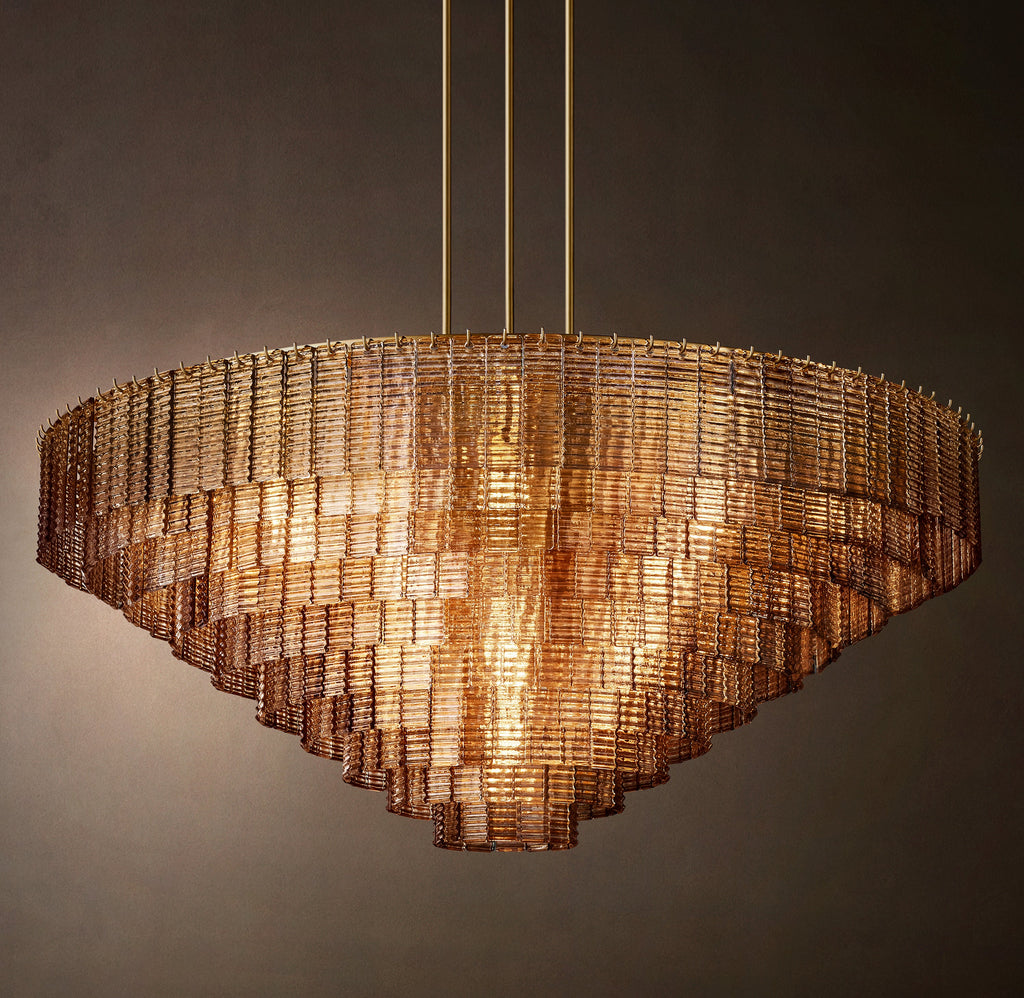 Heritage Sirene Smoke Glass Round Chandelier — view 2
