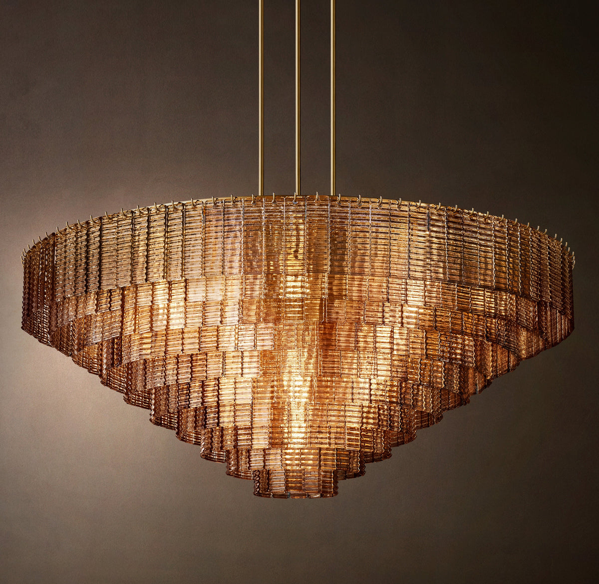 Heritage Sirene Smoke Glass Round Chandelier — view 2