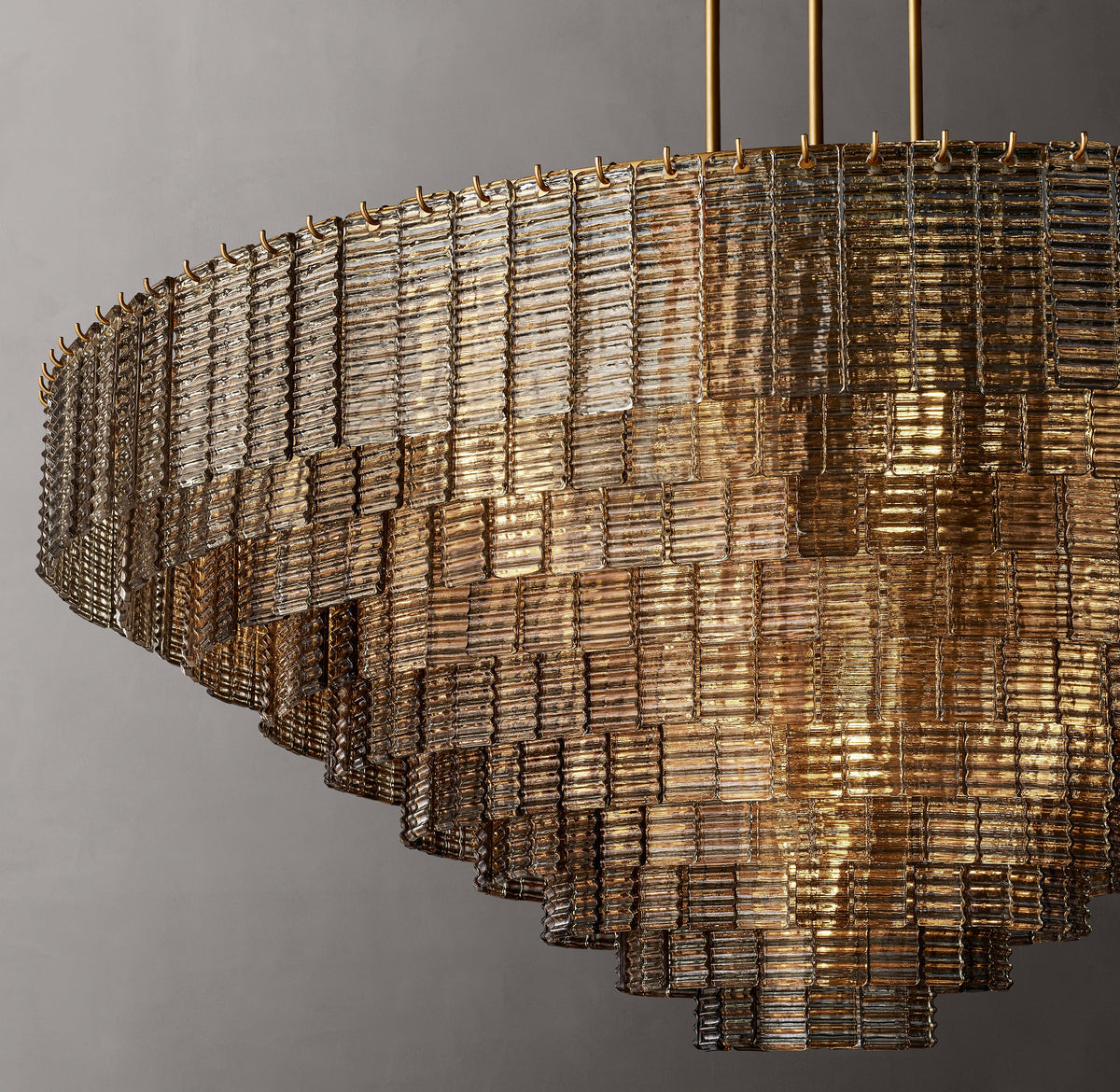 Heritage Sirene Smoke Glass Round Chandelier — view 3