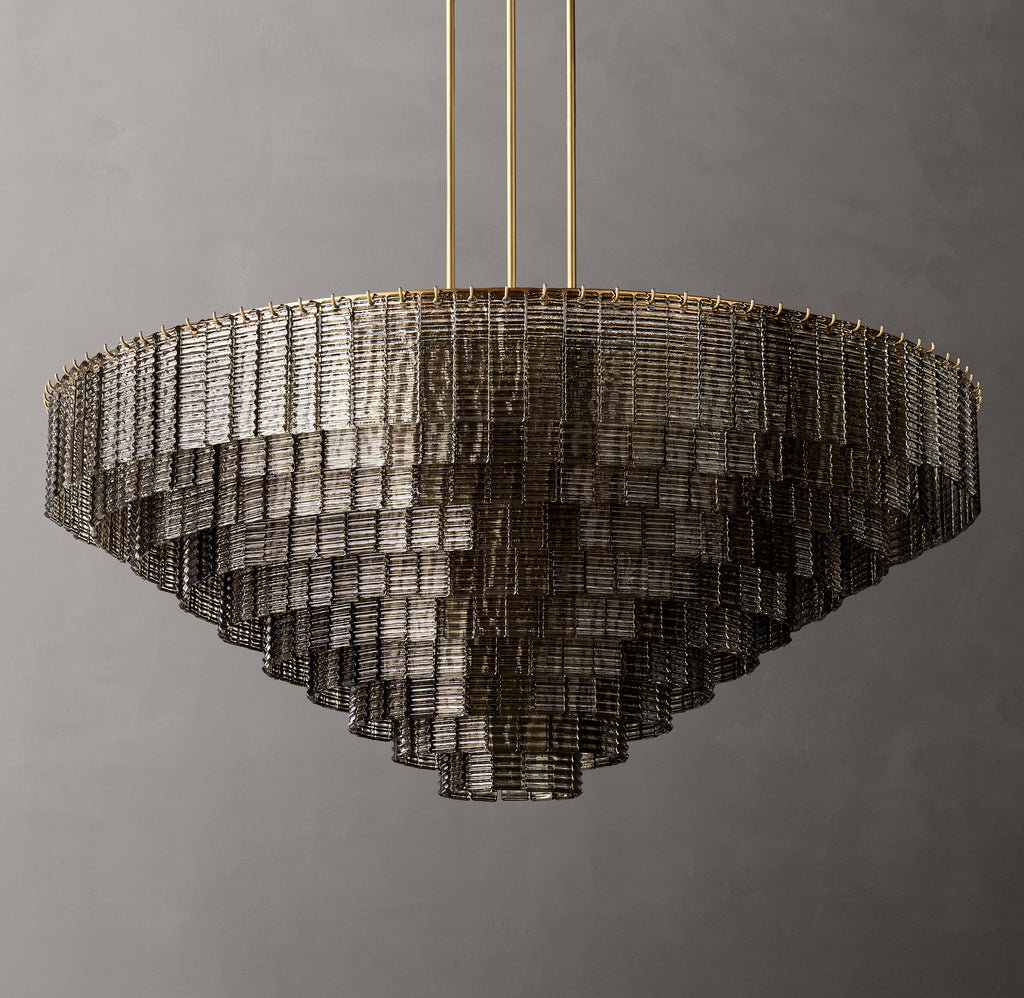 Heritage Sirene Smoke Glass Round Chandelier — view 4