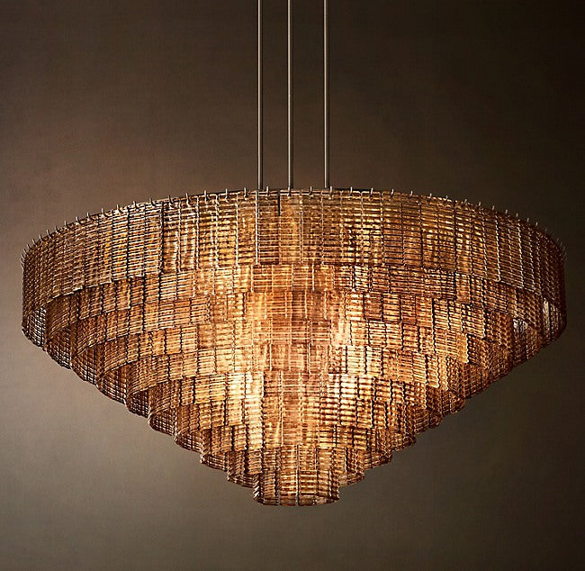 Heritage Sirene Smoke Glass Round Chandelier — view 1