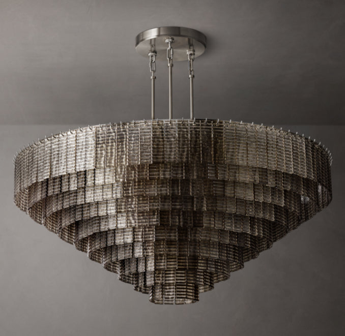 Heritage Sirene Smoke Glass Round Chandelier — view 2