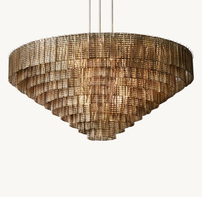 Heritage Sirene Smoke Glass Round Chandelier — view 4