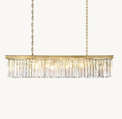 Sculptural Rhys Rectangular Chandelier