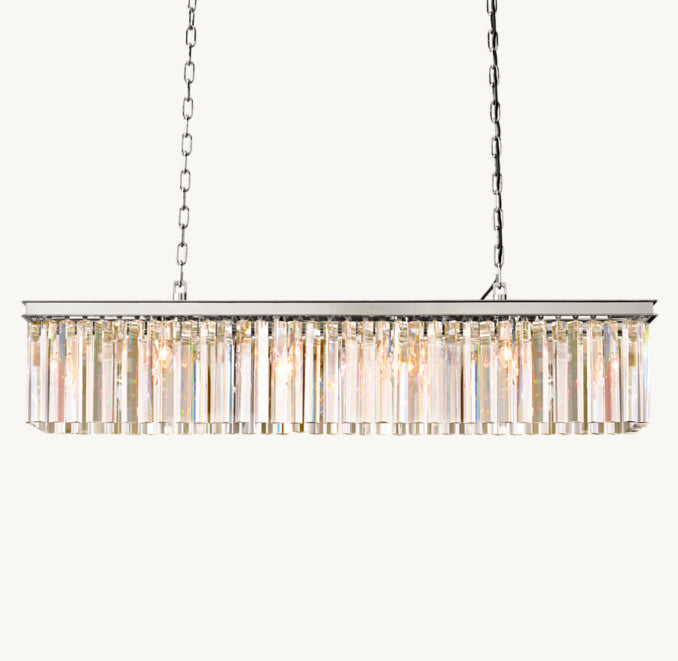 Sculptural Rhys Rectangular Chandelier — view 2