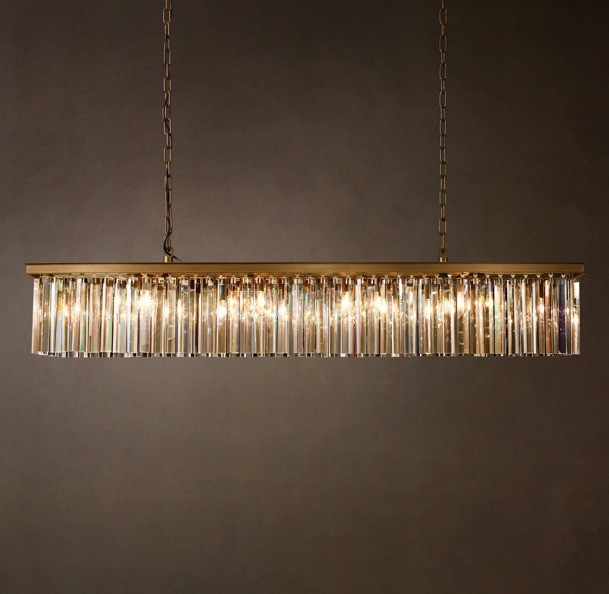 Sculptural Rhys Rectangular Chandelier — view 2