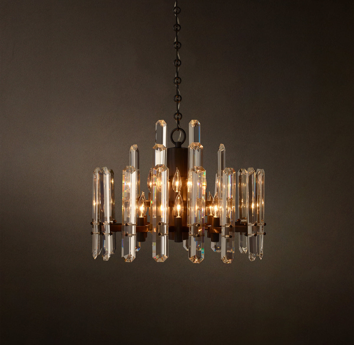Signature Bonnington Round Chandelier – 24" Bronze — view 1