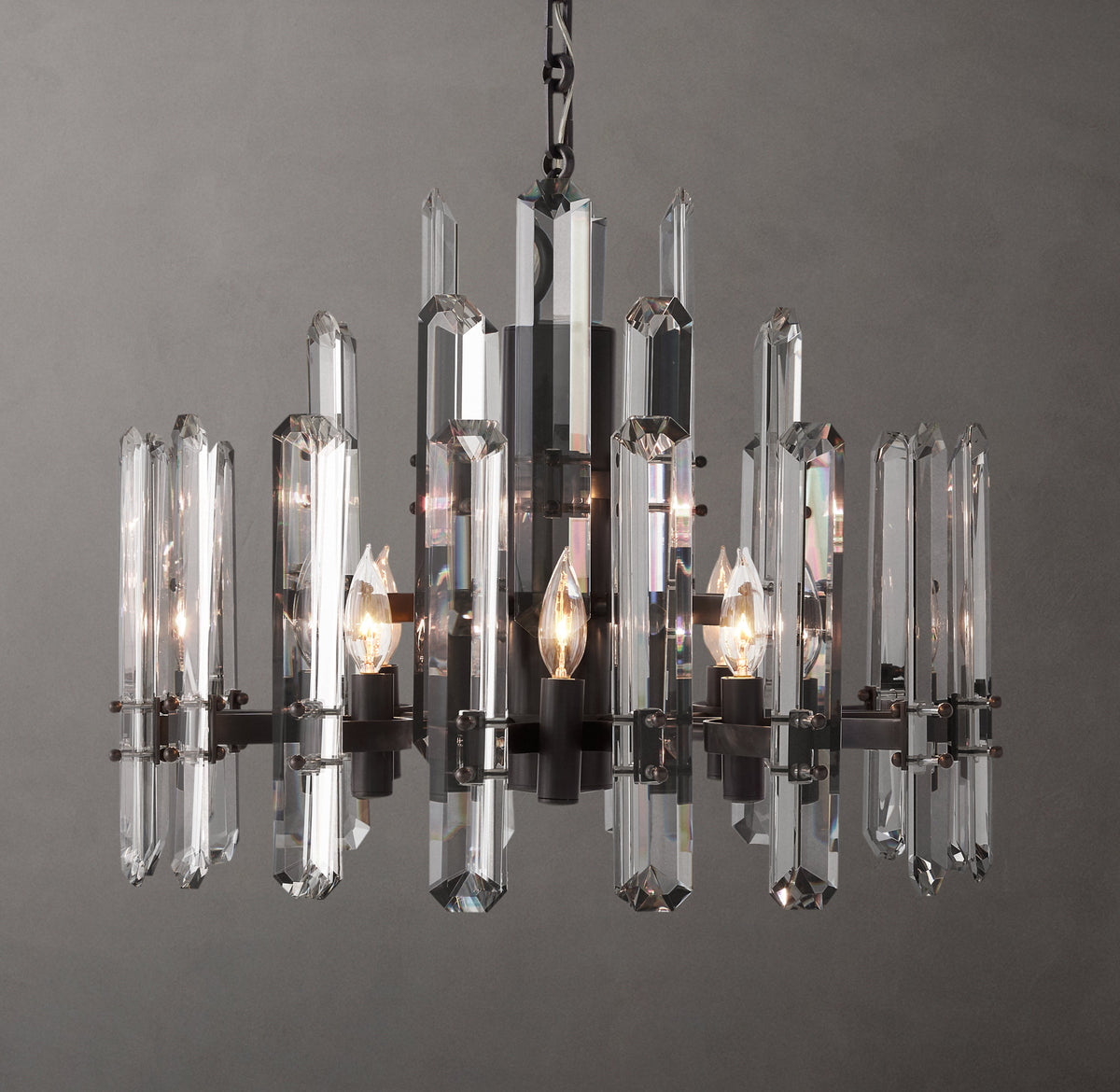 Signature Bonnington Round Chandelier – 24" Bronze — view 2
