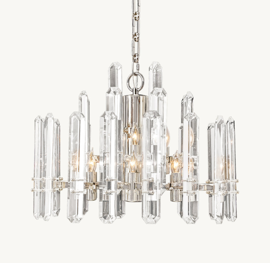 Signature Bonnington Round Chandelier – 24" Polished Nickel — view 2