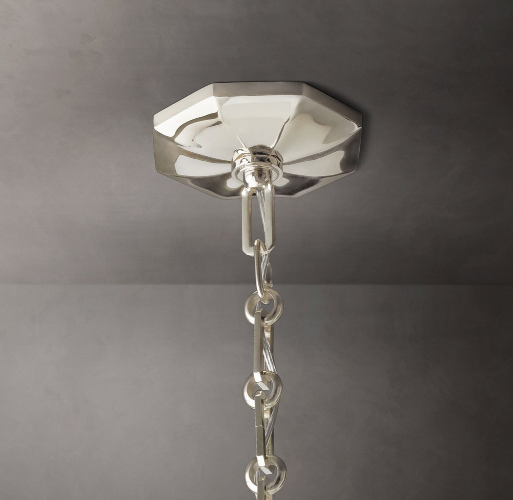 Signature Bonnington Round Chandelier – 24" Polished Nickel — view 4