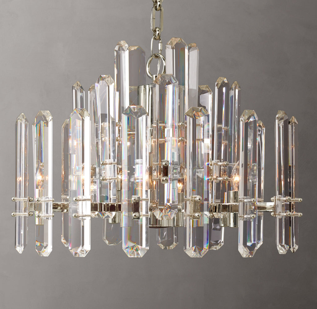 Signature Bonnington Round Chandelier – 24" Polished Nickel — view 6