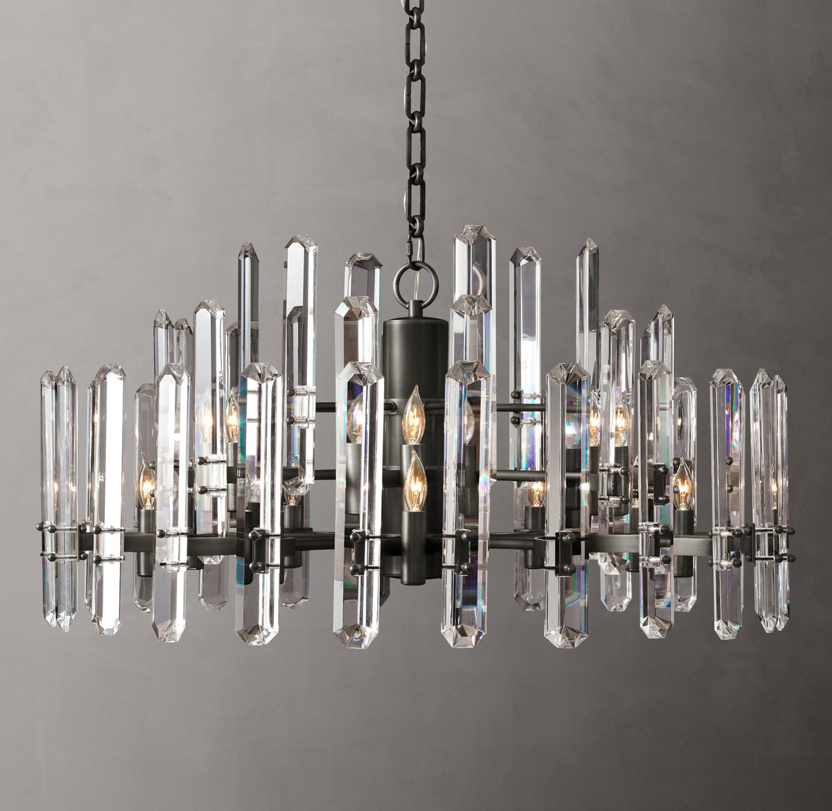 Signature Bonnington Round Chandelier – 36" Bronze — view 5