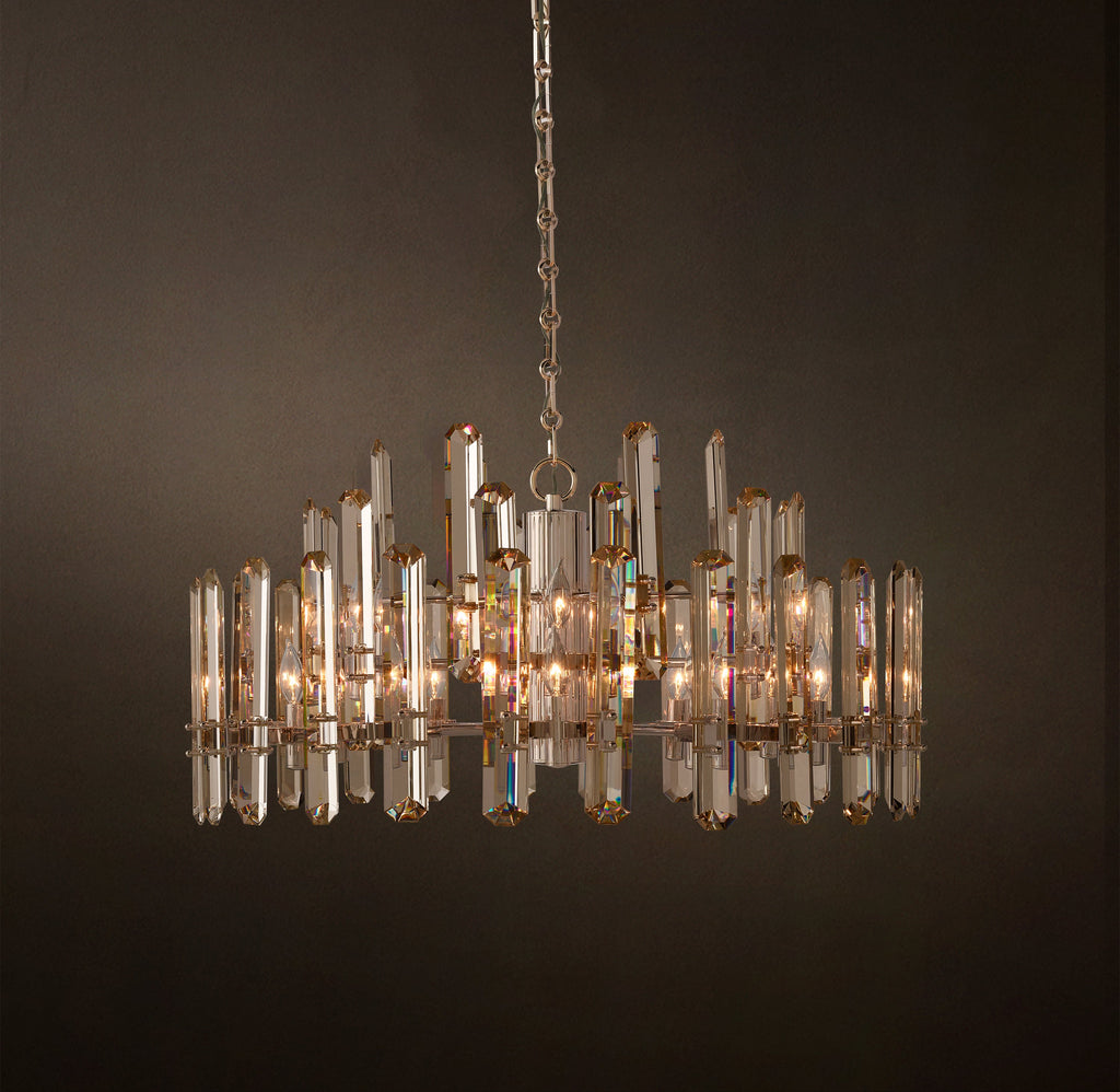 Signature Bonnington Round Chandelier – 36" Polished Nickel — view 2