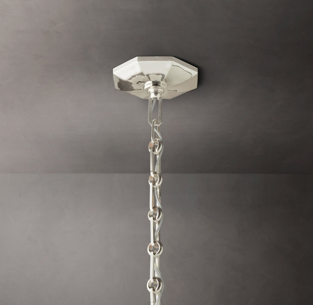 Signature Bonnington Round Chandelier – 36" Polished Nickel — view 4