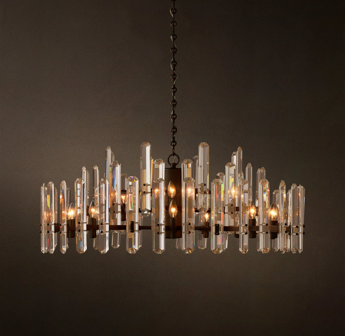 Signature Bonnington Round Chandelier – 48" Bronze — view 1