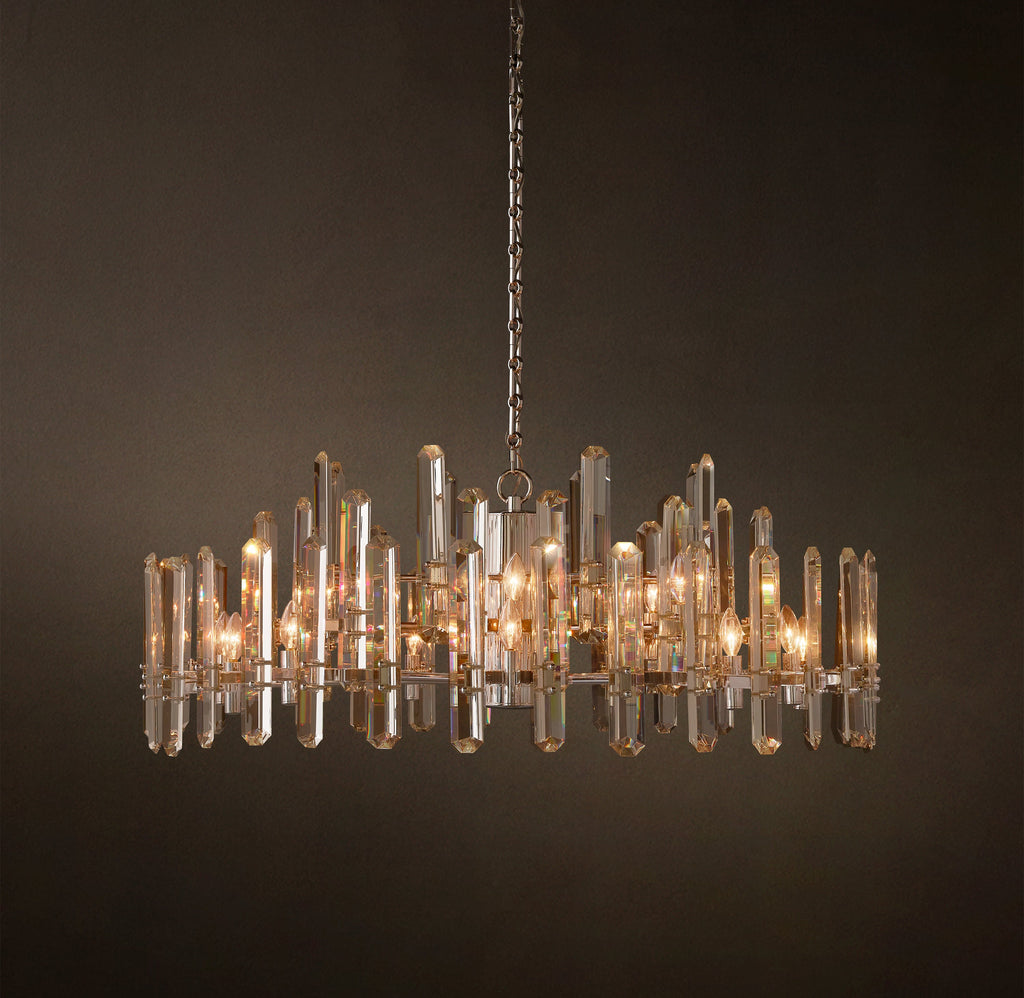 Signature Bonnington Round Chandelier – 48" Polished Nickel — view 1