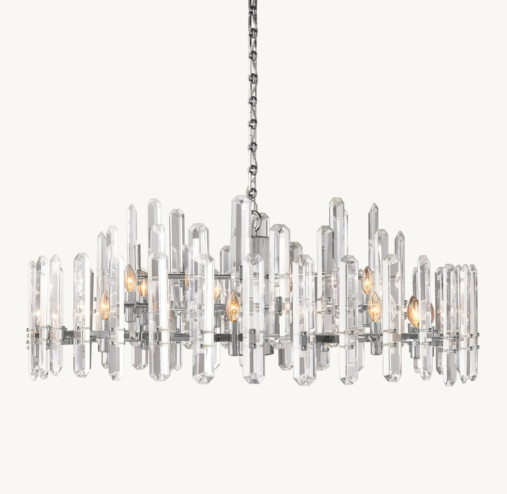 Signature Bonnington Round Chandelier – 48" Polished Nickel — view 2