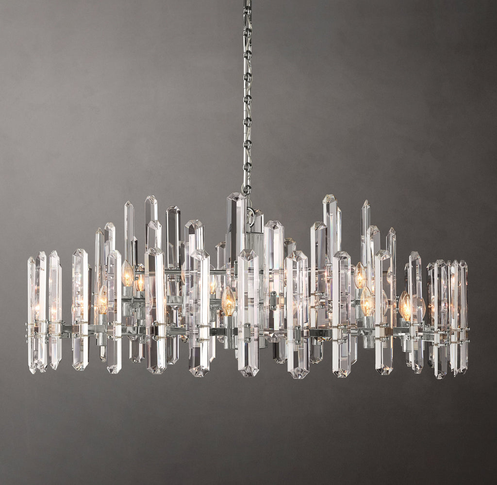 Signature Bonnington Round Chandelier – 48" Polished Nickel — view 3