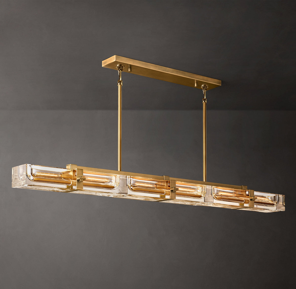 Sculptural Savile Linear Chandelier – 72" — view 1