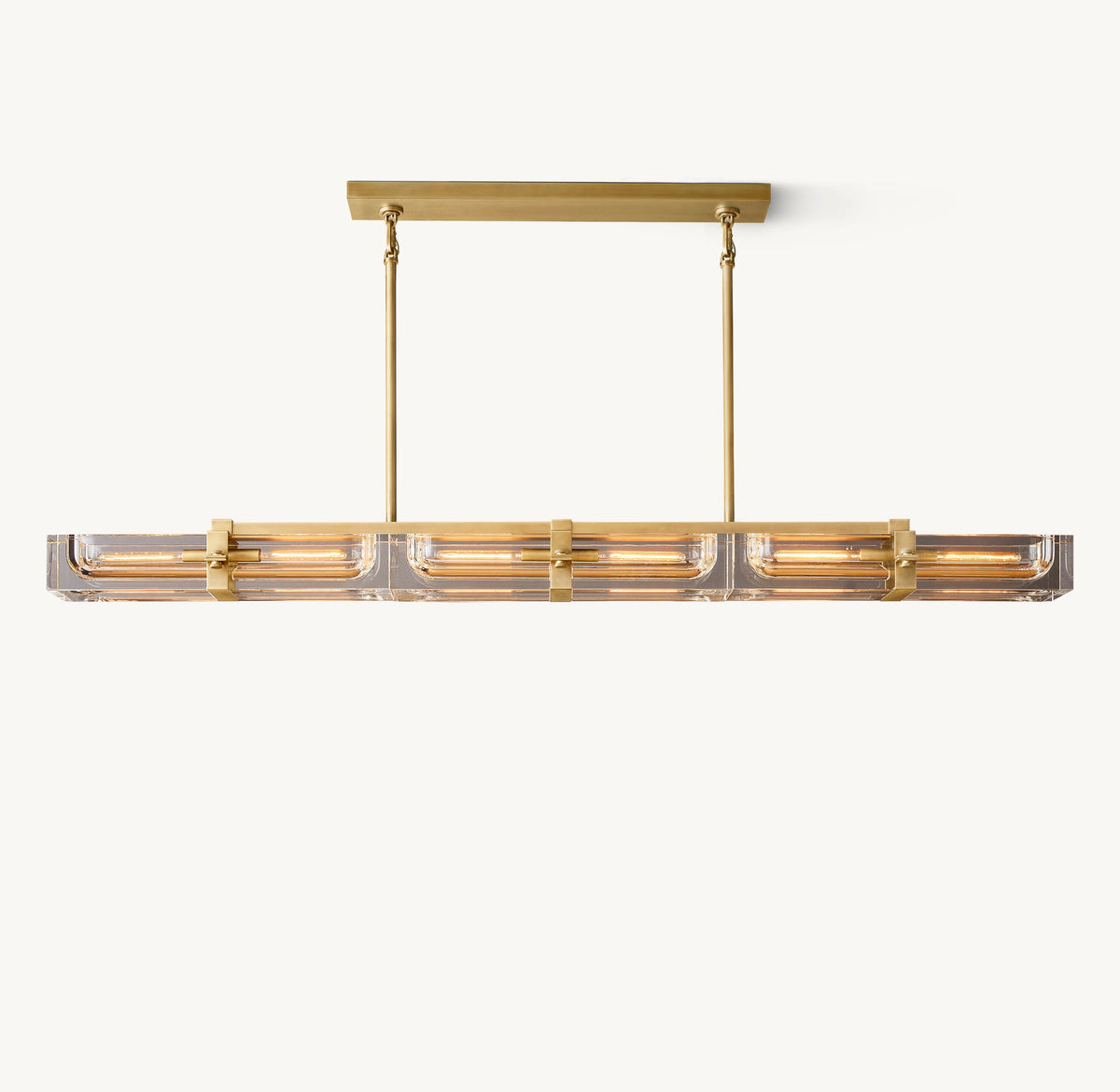 Sculptural Savile Linear Chandelier – 72" — view 2