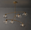 Sculptural Cabrette Clear Glass Mobile Round Chandelier — view 1