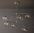 Sculptural Cabrette Clear Glass Mobile Round Chandelier — view 1