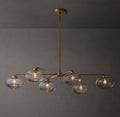 Sculptural Cabrette Clear Glass Mobile Linear Chandelier — view 1