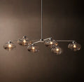 Sculptural Cabrette Clear Glass Mobile Linear Chandelier — view 1