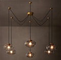 Sculptural Cabrette Clear Glass Suspended Chandelier — view 1