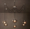 Sculptural Cabrette Clear Glass Suspended Chandelier — view 1