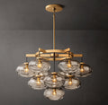 Sculptural Cabrette Clear Glass Round Chandelier — view 1