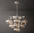 Sculptural Cabrette Clear Glass Round Chandelier — view 1