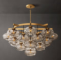 Sculptural Cabrette Clear Glass Round Chandelier — view 1
