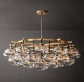 Sculptural Cabrette Clear Glass Round Chandelier — view 1