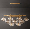 Sculptural Cabrette Clear Glass Linear Chandelier — view 1