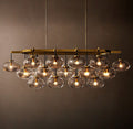 Sculptural Cabrette Clear Glass Linear Chandelier — view 1