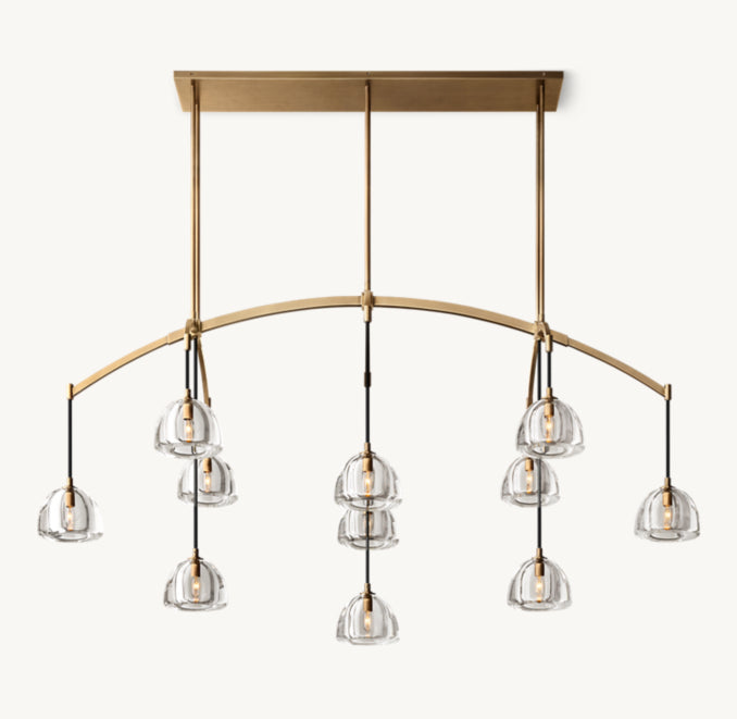 Signature Hemisphere Linear Chandelier – 72" — view 2