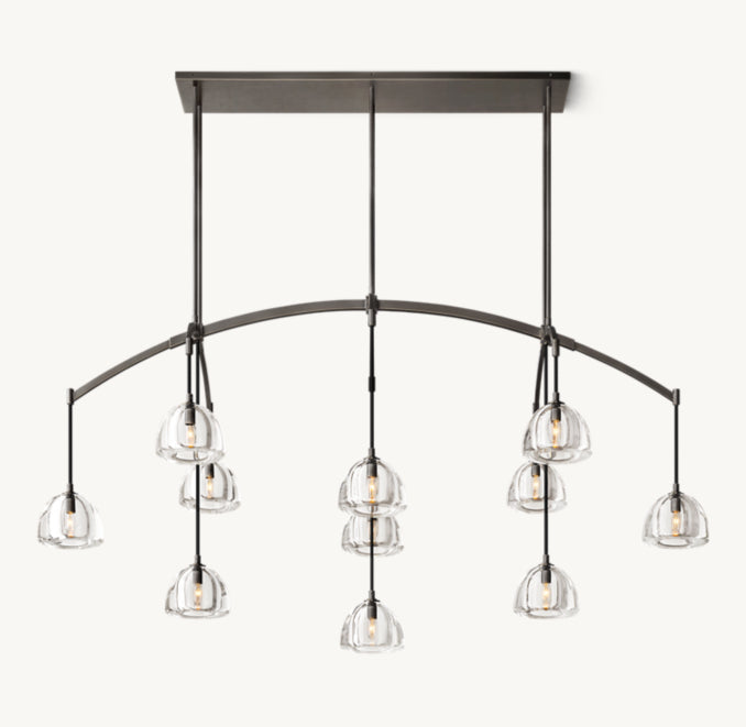 Signature Hemisphere Linear Chandelier – 54" — view 2