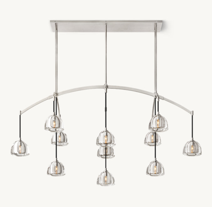 Signature Hemisphere Linear Chandelier – 72" — view 2