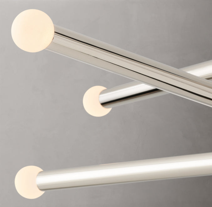 Sculptural Rousseau 8-Light Mobile Orb Chandelier — view 3