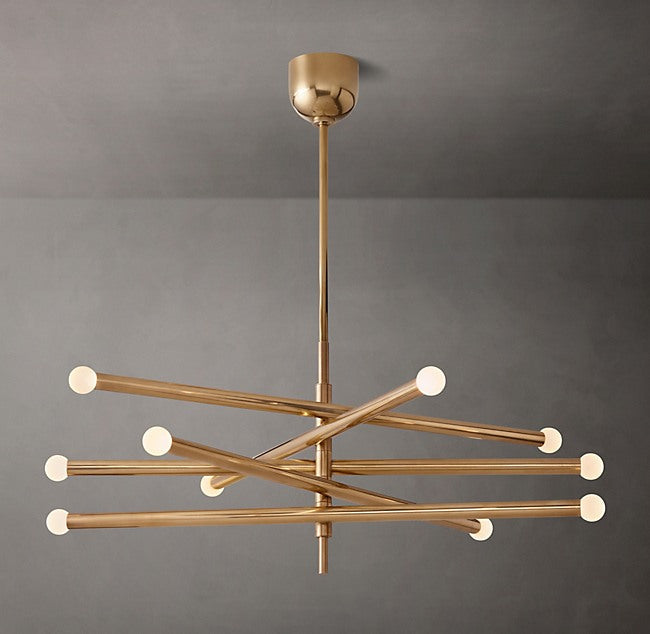 Sculptural Rousseau 10-Light Mobile Orb Chandelier — view 1