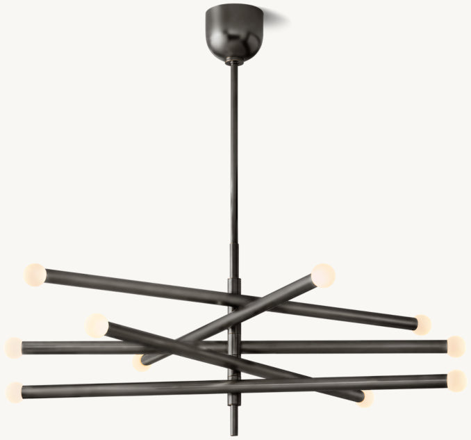 Sculptural Rousseau 10-Light Mobile Orb Chandelier — view 2