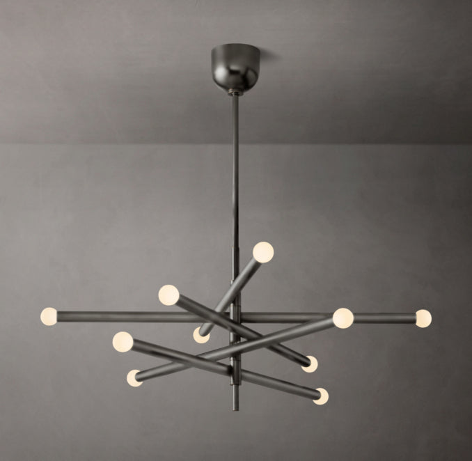 Sculptural Rousseau 10-Light Mobile Orb Chandelier — view 4