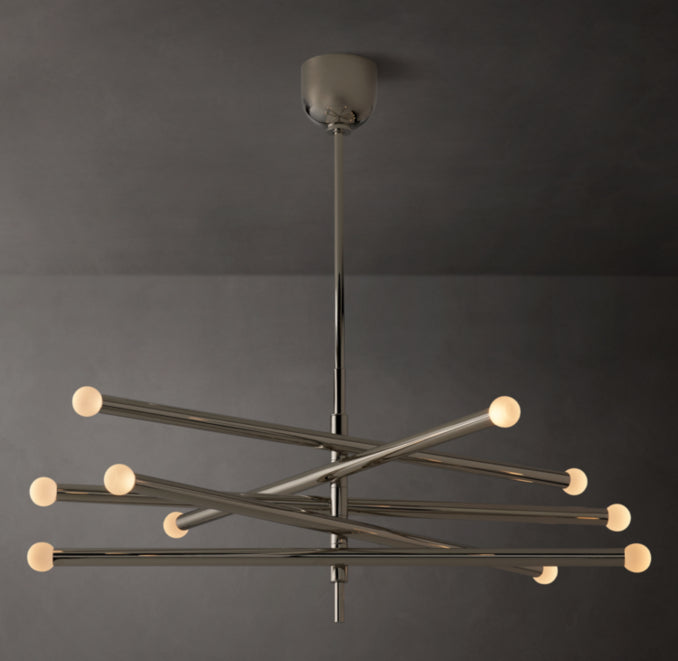 Sculptural Rousseau 10-Light Mobile Orb Chandelier — view 1