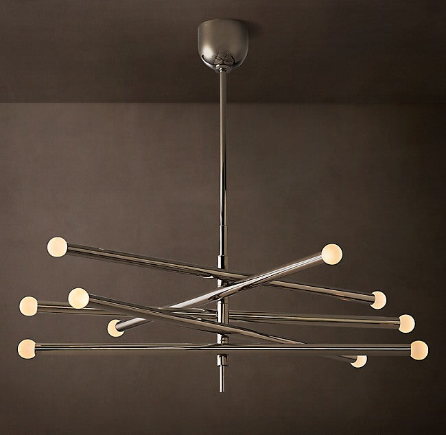 Sculptural Rousseau 10-Light Mobile Orb Chandelier — view 2