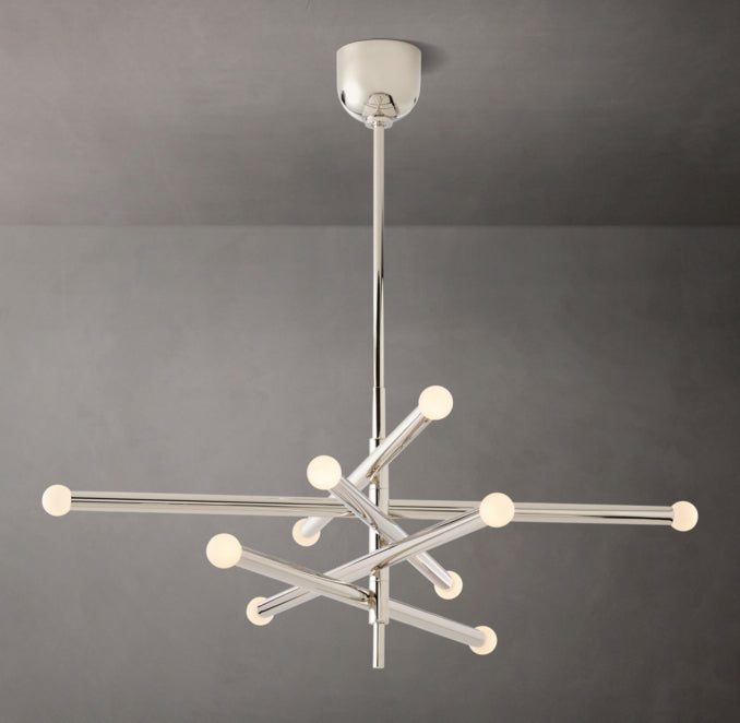 Sculptural Rousseau 10-Light Mobile Orb Chandelier — view 4
