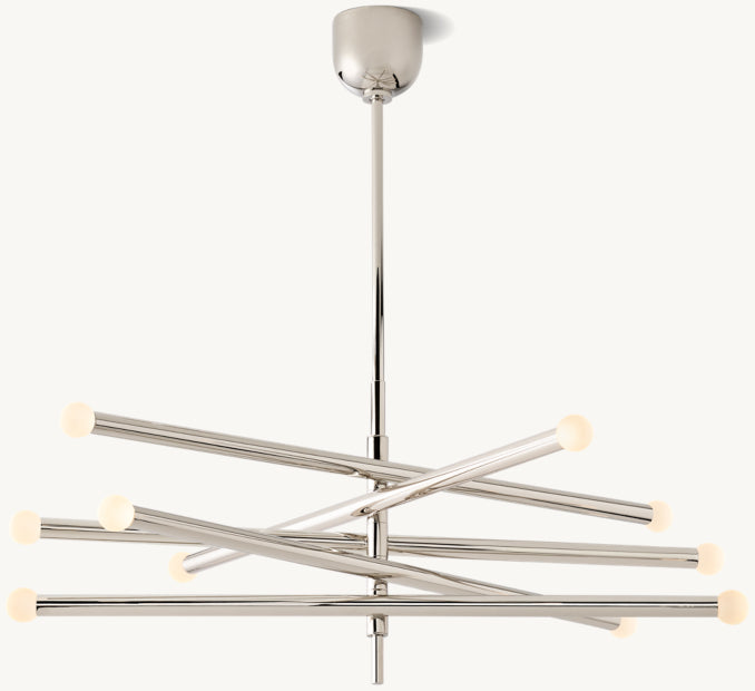 Sculptural Rousseau 10-Light Mobile Orb Chandelier — view 5