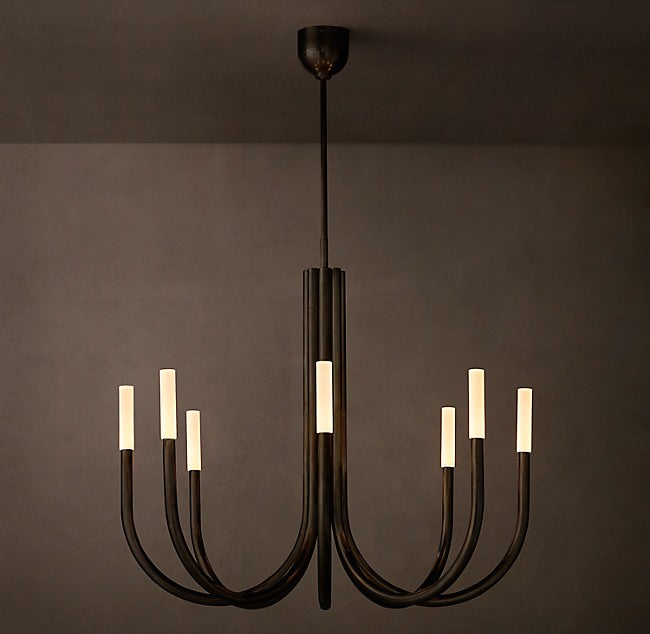 Sculptural Rousseau Round Chandelier — view 1
