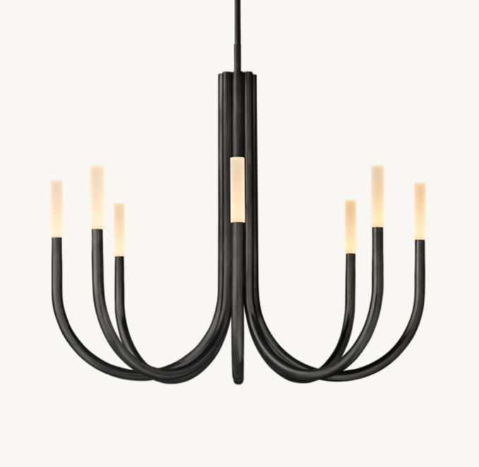 Sculptural Rousseau Round Chandelier — view 2